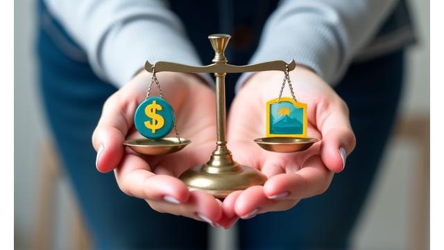Person weighing pros and cons, symbolizing lifestyle cost-benefit analysis
